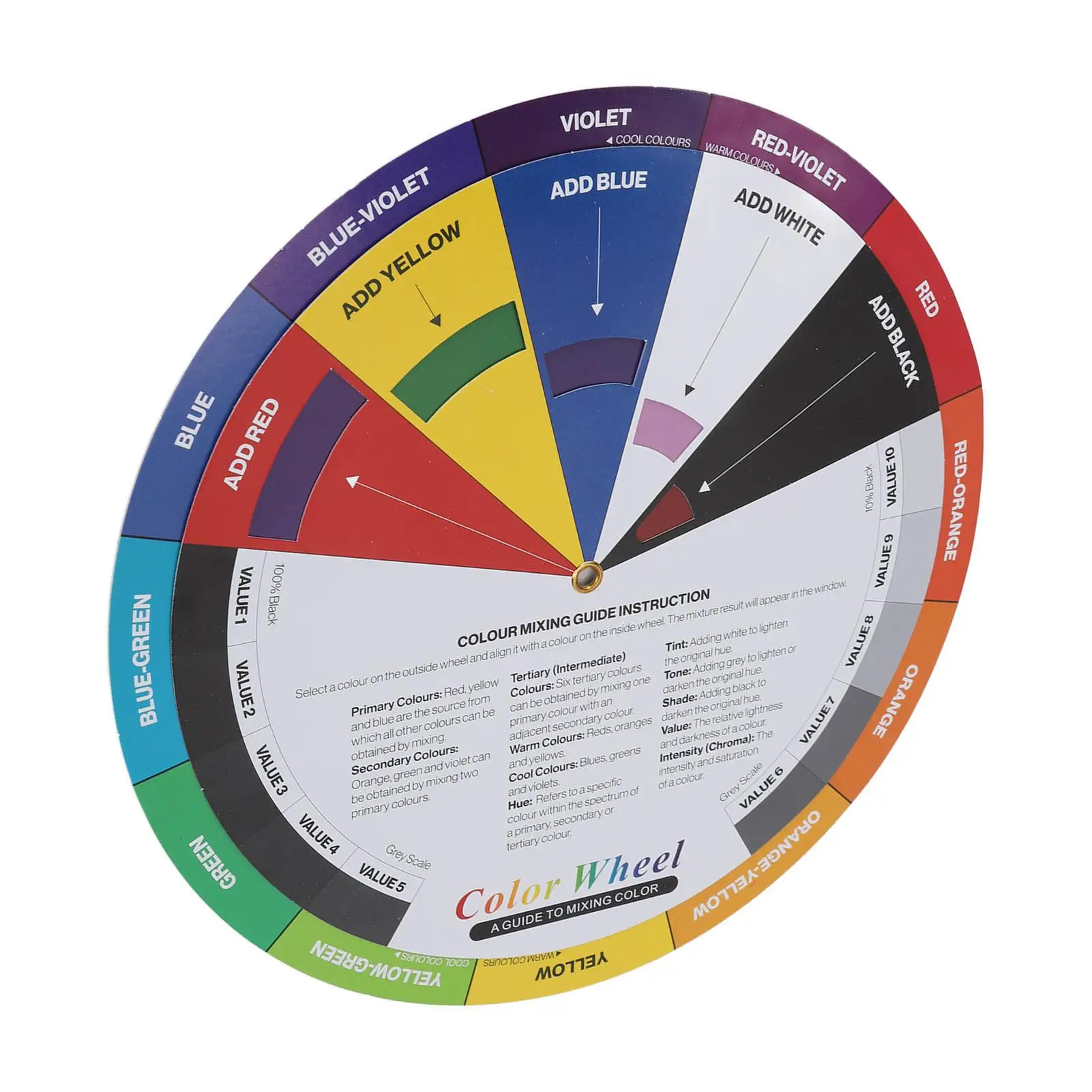 23.5 سنتيمتر الفنان عجلة اللون الوشم الحبر مطابقة دليل أداة تحديد الألوان القطر #5