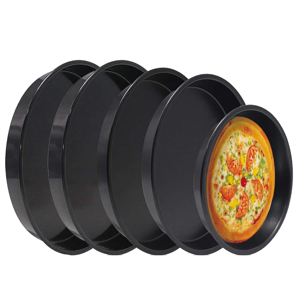 Bandeja antiadherente para hornear Pizza, utensilio de cocina para horno microondas, Pizza a la parrilla crujiente, acero de 6 a 10 pulgadas