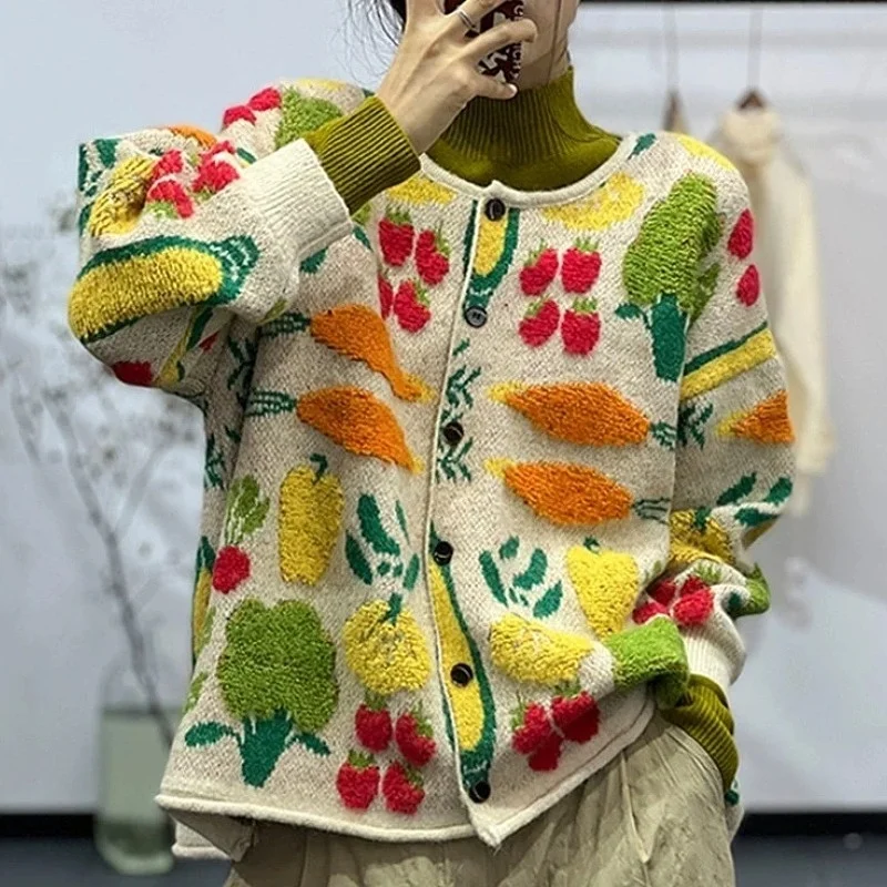 Autumn Winter Loose Knitted Long Sve round Ne Sweater Floral Embroidery Batwing Sve Color Blo Women Versatile Top