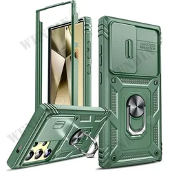 Case For Samsung S26 S25 S24 S23 S22 Ultra A56 A55 A36 A16 Heavy Duty with Camera 360 Degree Rotate Kickstand Shockproof Cover