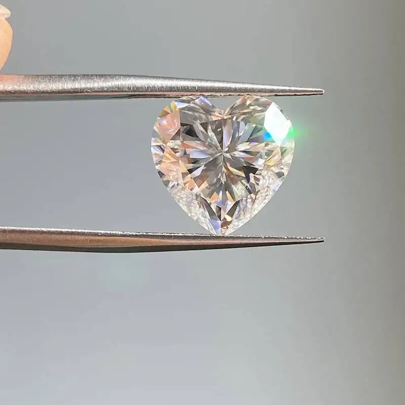 JoiasHome D Color VVS1 Certified Heart Cut Moissanite Loose Stone Super White Lab Grown Rare Heart Moissanite Diamond