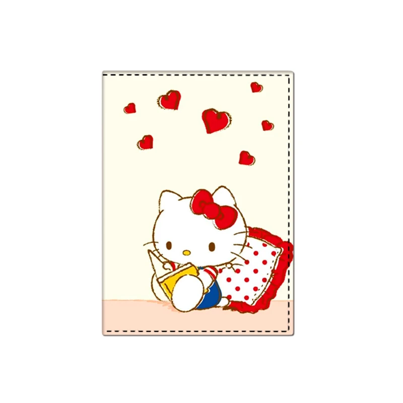 Cartoon Sanrio Hello Kitty Paspoorthoes Houder Vrouwen Zakelijk Pu Lederen Bankkaart Opslag Portemonnee Reisaccessoires