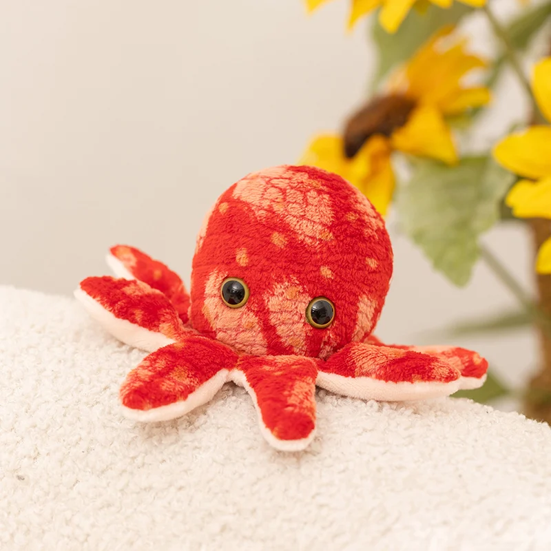 About 6cm Lovely Octopus Plush Toy Funny Octopus with a Magnet Kawaii Octopus Toy Can Stand on the Shoulder Decoration Gift
