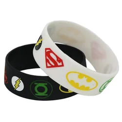 1PC Wide 25mm Bat Black White Movie Silicone Rubber Bracelets & Bangles Men Women Bangles for Fans SH047