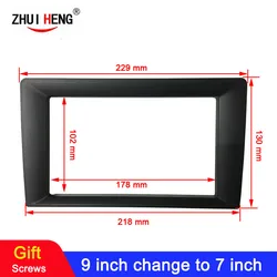 Vehicle radio Fascia 9/10 inch Frame switch to 7 inch 2 Din Car Radio Fascia auto audio Dash Kit Installation Frame Trim Bezel