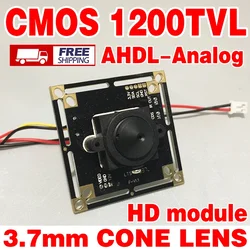 Cone Lens Hd Color Cmos 1200tvl Cvbs Camera Monitor Analog Chip Module Cvbs Complete To TV Pointed Finished A Full Set Diy Cam