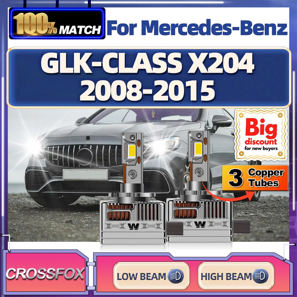 

CROSSFOX LED Xenon HID Headlight Bulbs Headlamp Ampoule For MERCEDES-BENZ GLK-CLASS X204 2008 2009 2010 2011 2012 2013 2014 2015