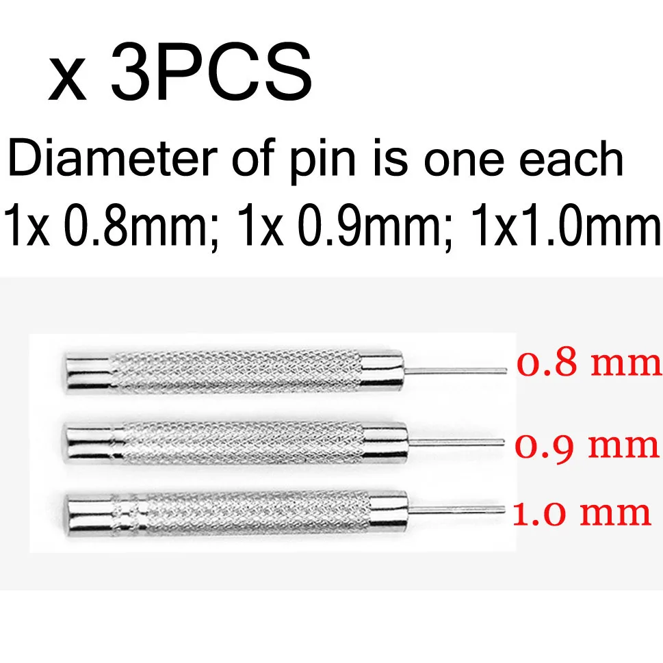 Barre de retrait de Bracelet de montre, poinçon de lien, bâton de broche de Bracelet de montre, marteau de barre, poinçon dé à coudre outil de réparation de montre, aiguille de poinçonnage réglable