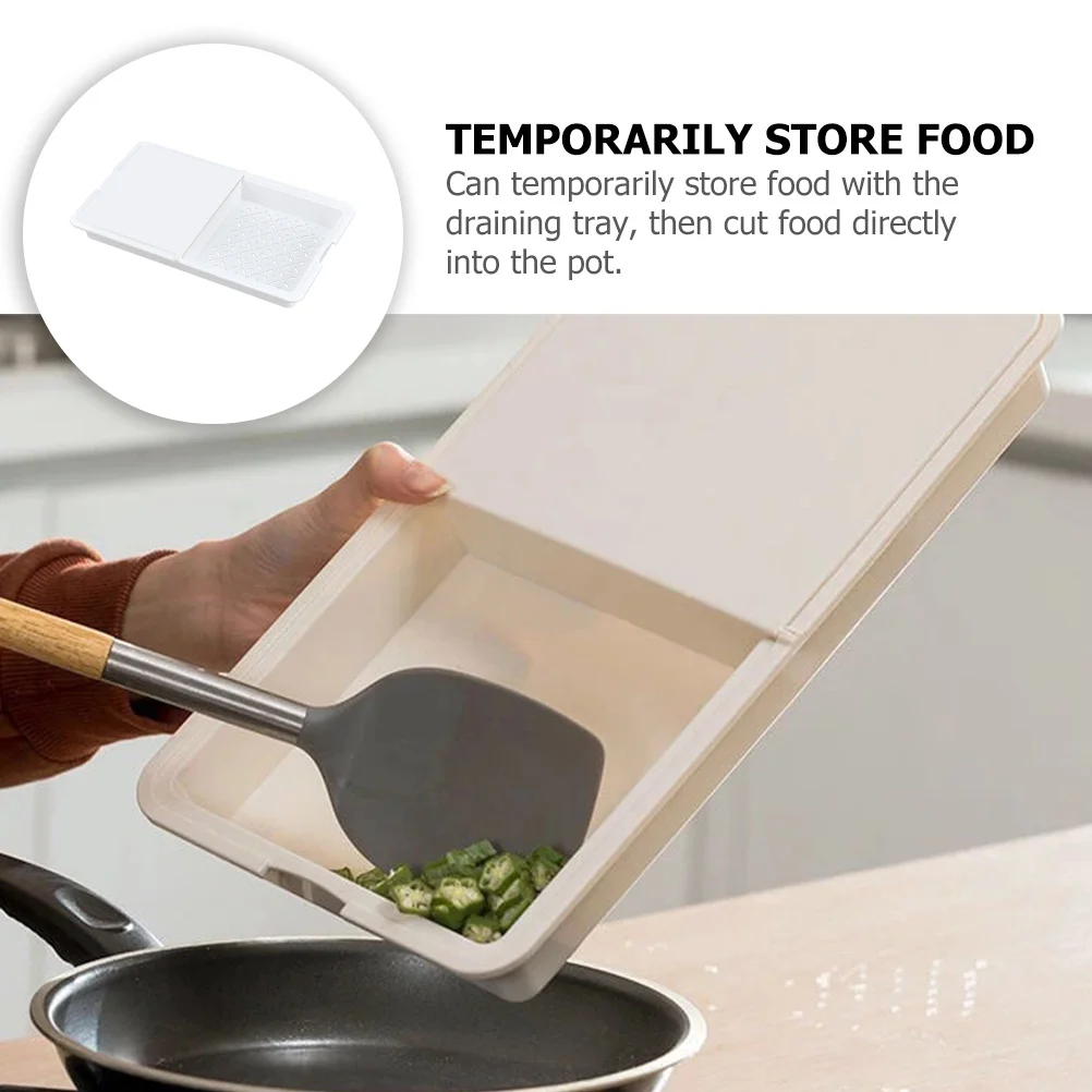 

Double-Layer Chopping Premium Thickened Kitchen Cutting Board Drip Tray For Fruits Vegetables Meat Fish Multi-Function
