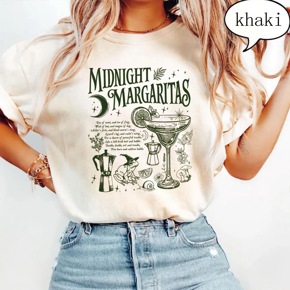 Midnight Margaritas T-Shirt, Salt Rosemary Lavender Love T-Shirt, Witchy Tee, Halloween-Shirts, Retro-Grafik, kurze Ärmel, Tops, T-Shirts – Detail 9