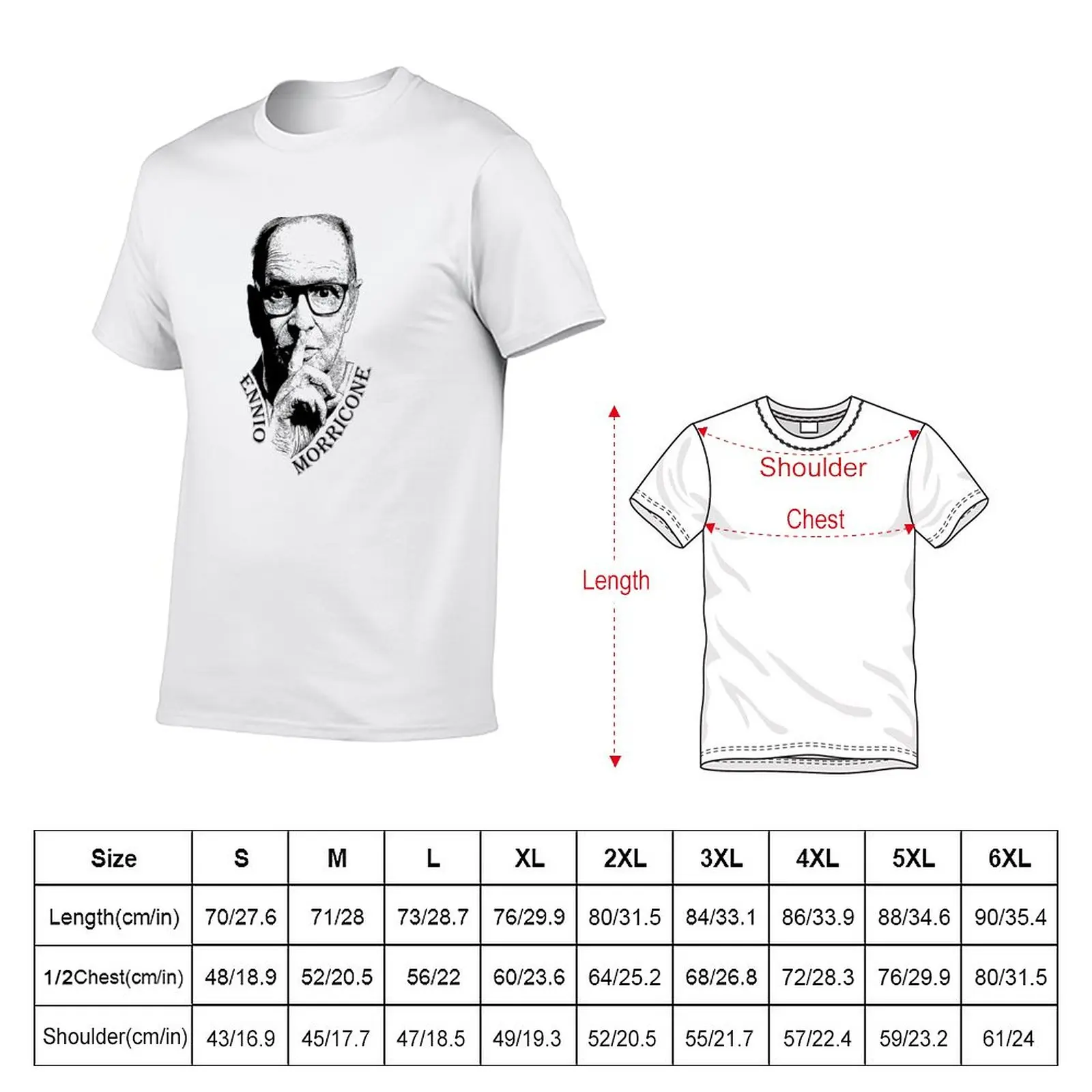 Ennio Morricone - movie music composer T-Shirt tops tees oversizeds sublime sweat shirts, men