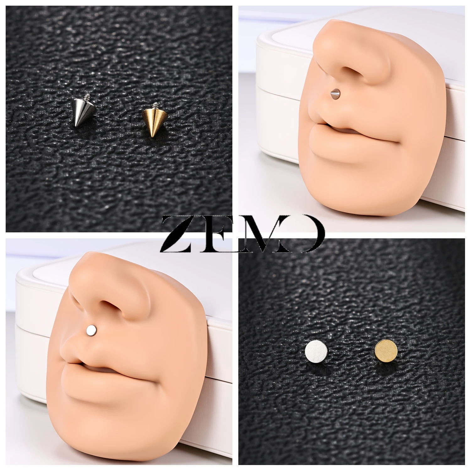 Stainless Steel Dermal Anchor Top with CZ Crystal