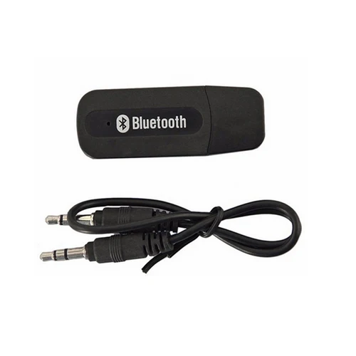 Imagen 1 del producto Receptor de Audio USB compatible con Bluetooth para coche, adaptador inalámbrico para coche con Cable de datos de Audio auxiliar de 3,5mm para PC, portátil y teléfono