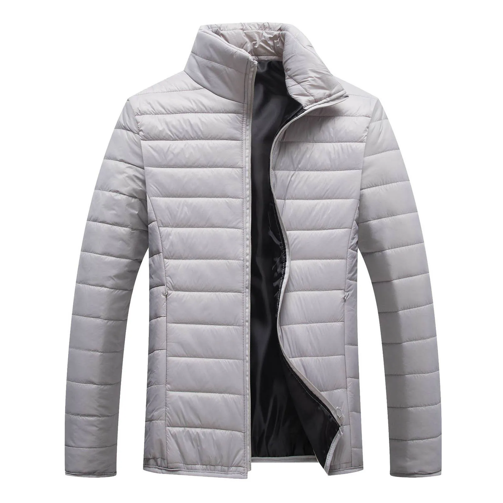 Men's Winter Cotton-padded Coat Casual Trendy Lightweight Jacket Small Padded Jacket For Men Warm Outerwear stand neck coats