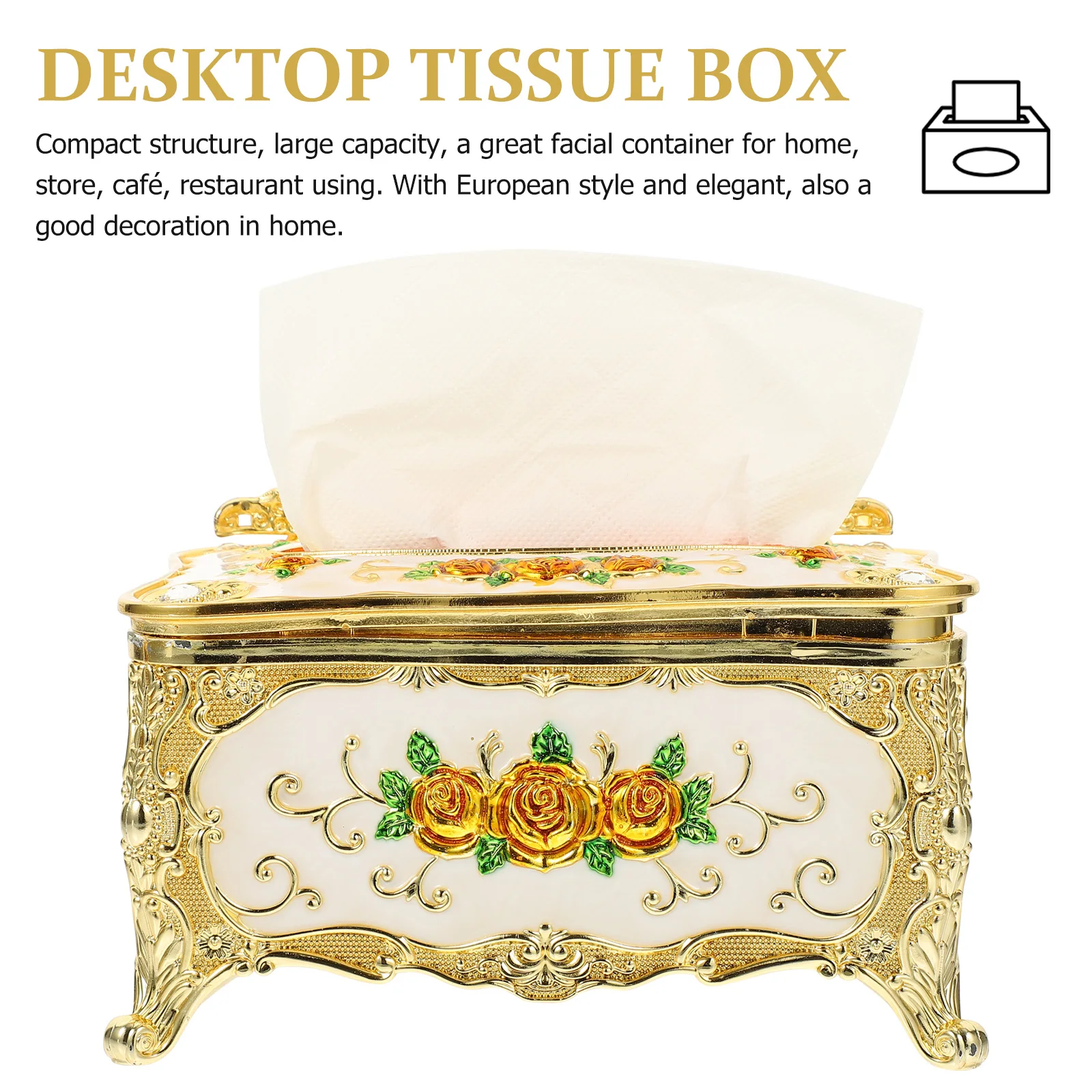 

Practical Tissue Box Plastic Material Household Decorative Storage Simple Stylish Design Restaurant Office Home Car