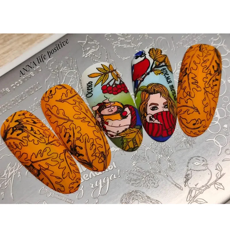 XMQ NAIL ART STAMPNG PLATES GIRLS AND FLOWERS TEMPATES