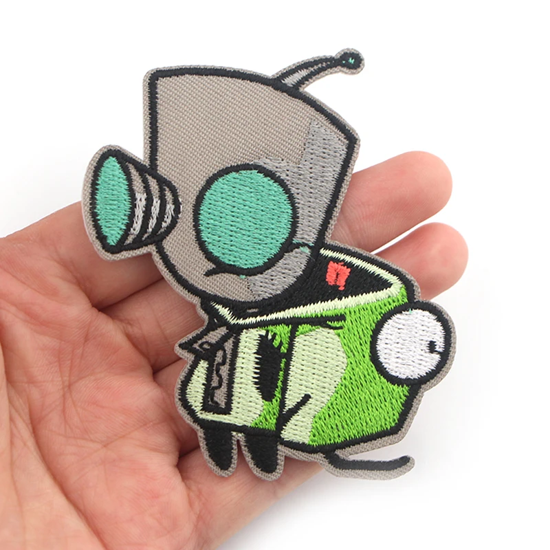 Funny Alien Patches On Clothes Cute Cartoon Embroidered Patches Creative UFO Badges Iron On Patch DIY Clothing Accessories