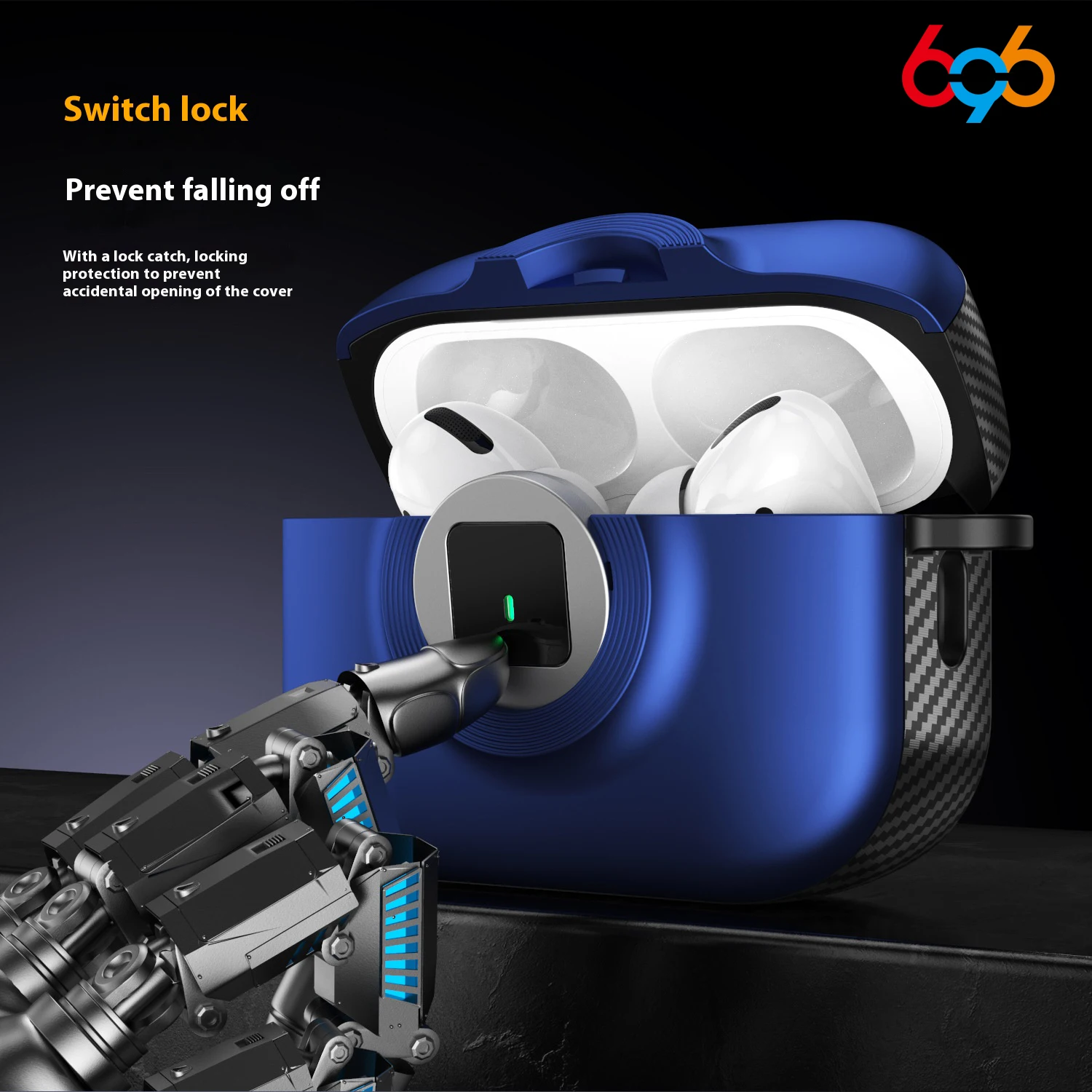 696 جديد لـ Airpods 4 حافظة مع غطاء قفل آمن لأجهزة AirPods Pro 2 2nd 3nd 1st Generation حافظات سماعة الرأس مع سلسلة مفاتيح #1