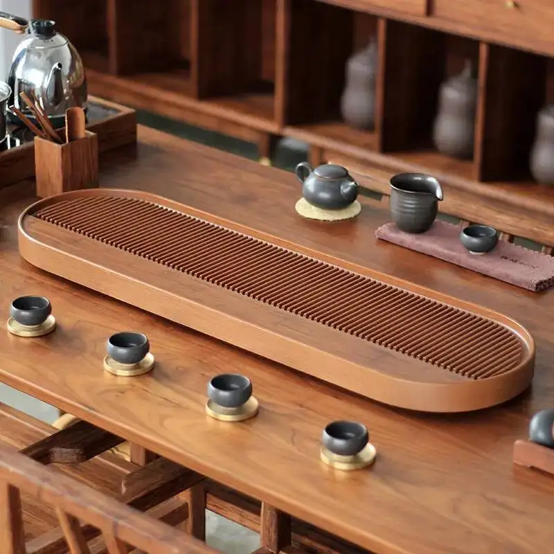 Wooden Vintage Tea Tray Wood Plates For Food Irregular Valet Coasters Tea Tray Cafeteria Chinese Bandeja Madera Home Products