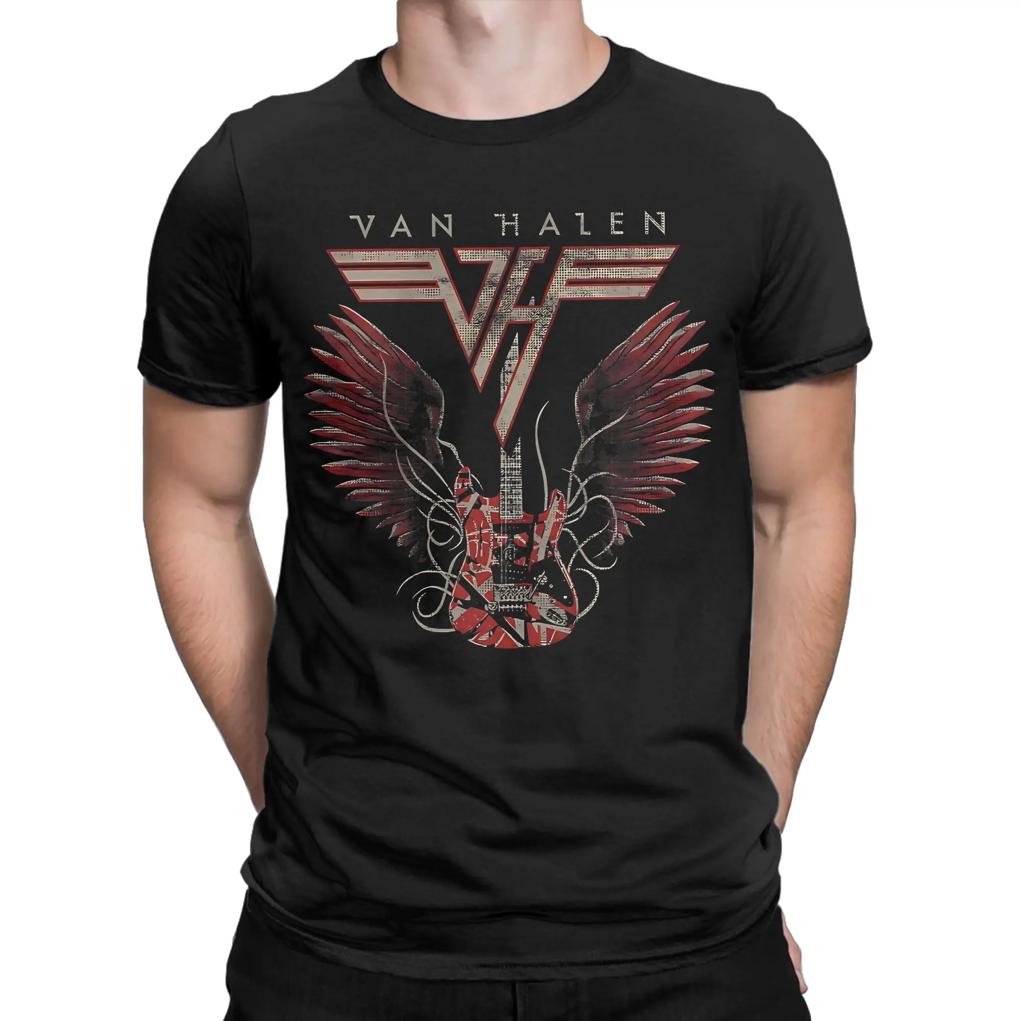 Men's T Shirt Van Halen Hard Rock Band T-Shirts Trending  Summer Tees Classic 100% Cotton Tops Gift Idea