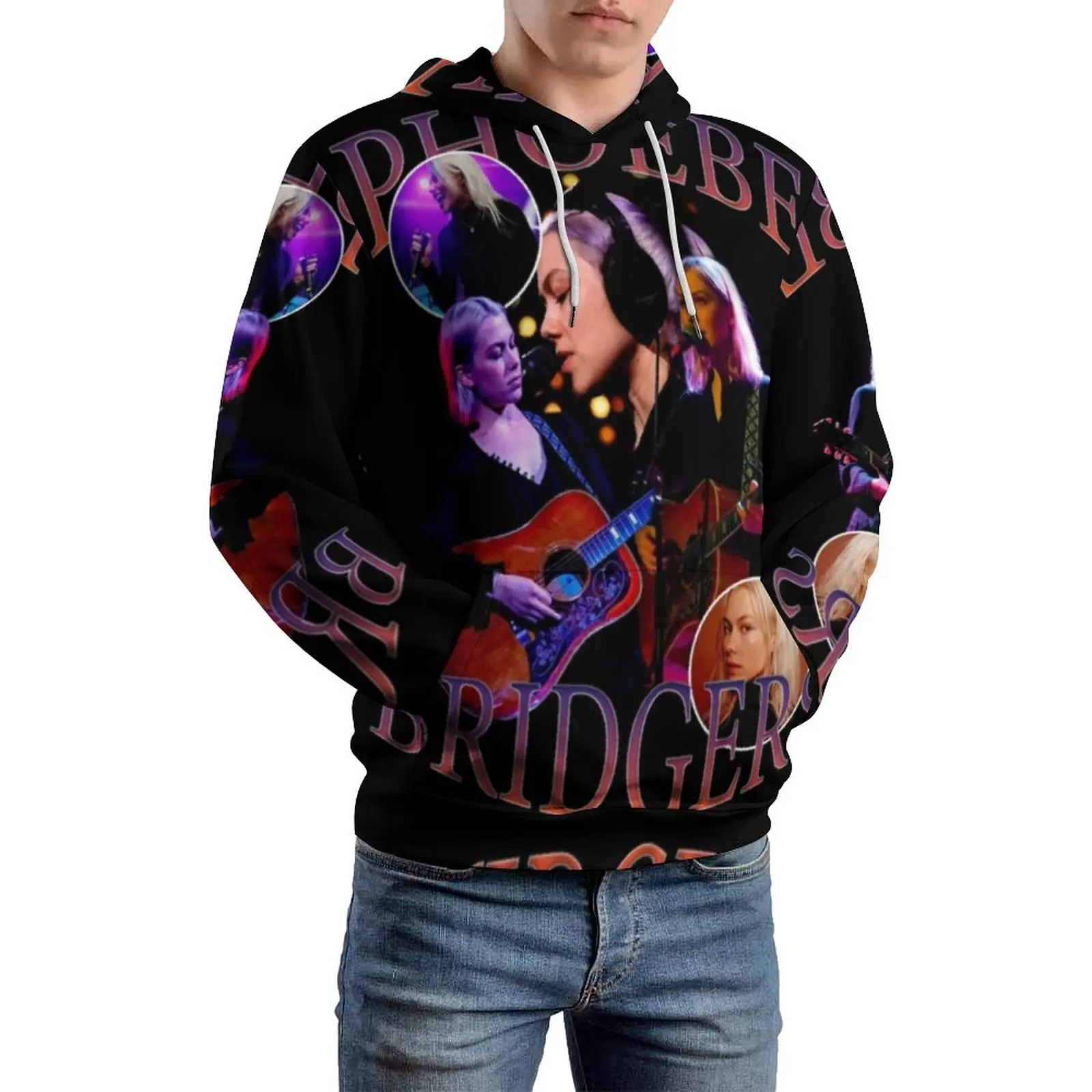 

Phoebe Bridgers Casual Hoodies Long Sleeve Music Homage Y2k Pullover Hoodie Winter Street Style Oversized Hooded Sweatshirts