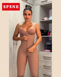 Kadın karın kontrol görünmez fermuar Faja kadın iç çamaşırı açık göğüslü düzenli sıkıştırma kayışları Shapewear