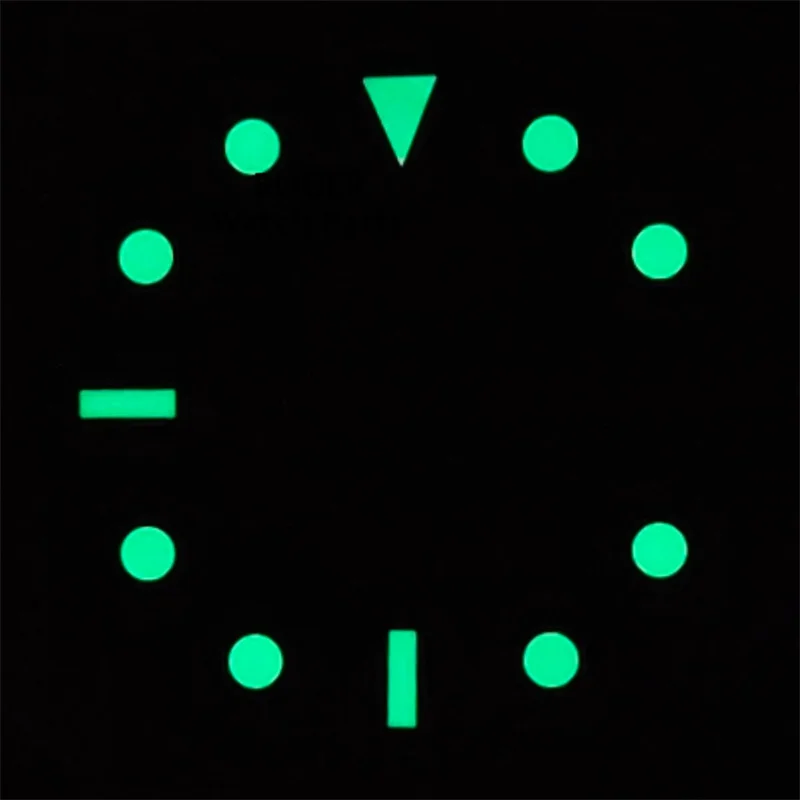 BLIGER 29mm Meteorite Pattern Dials Fit NH34 Movement Green Luminous Suitable for Mechanical Watch Installation Accessories