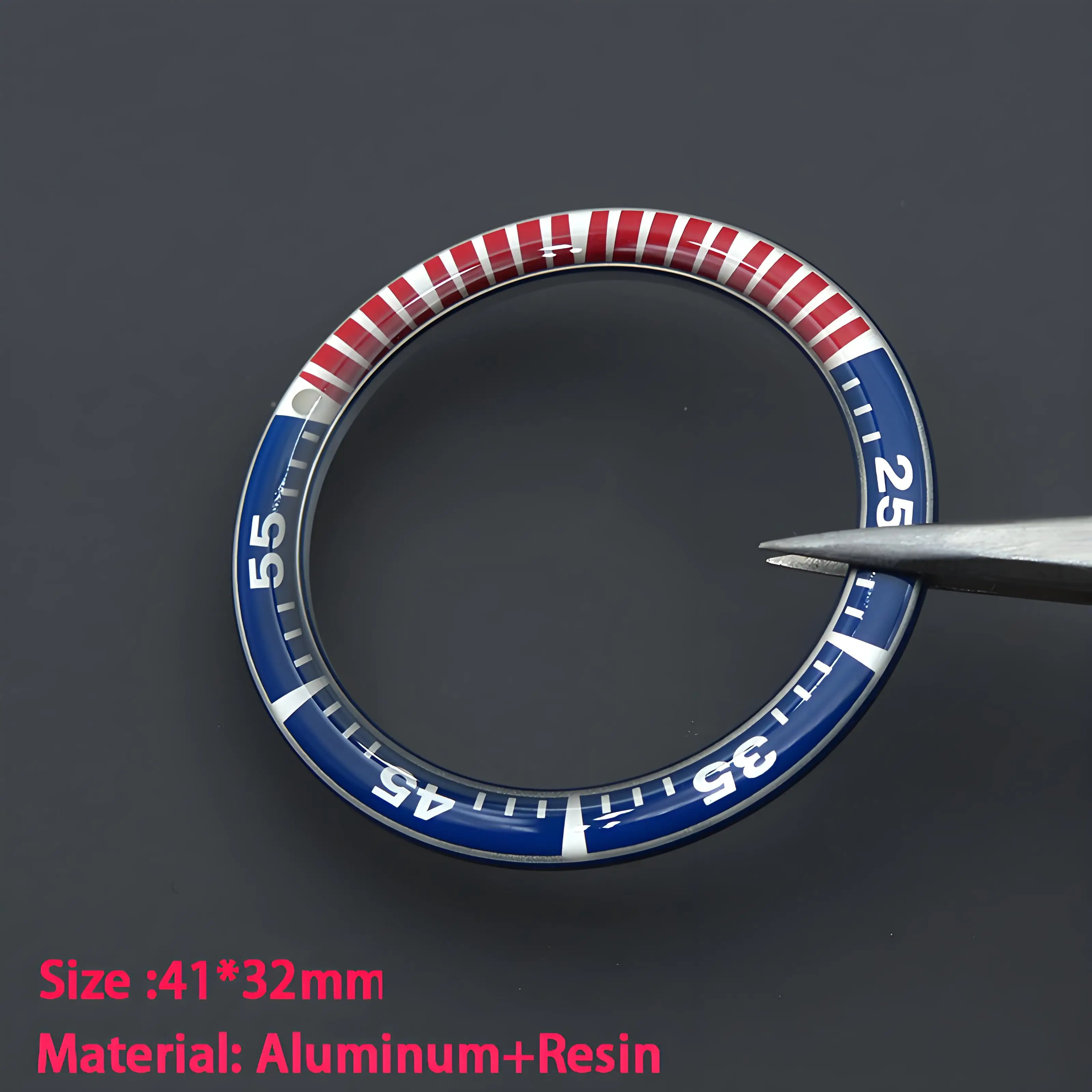 41*32mm Matte Aluminum Watch Case Bezel Insert Fit Samurai Black Series PROSPEX SRPB99J1 For NH35 NH36 NH34 Watch Replace Parts