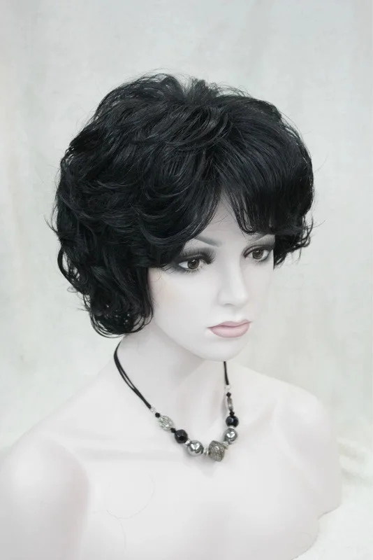 Fashion Short Brown Mixed Cosplay  Natural Hair Ladies Wig