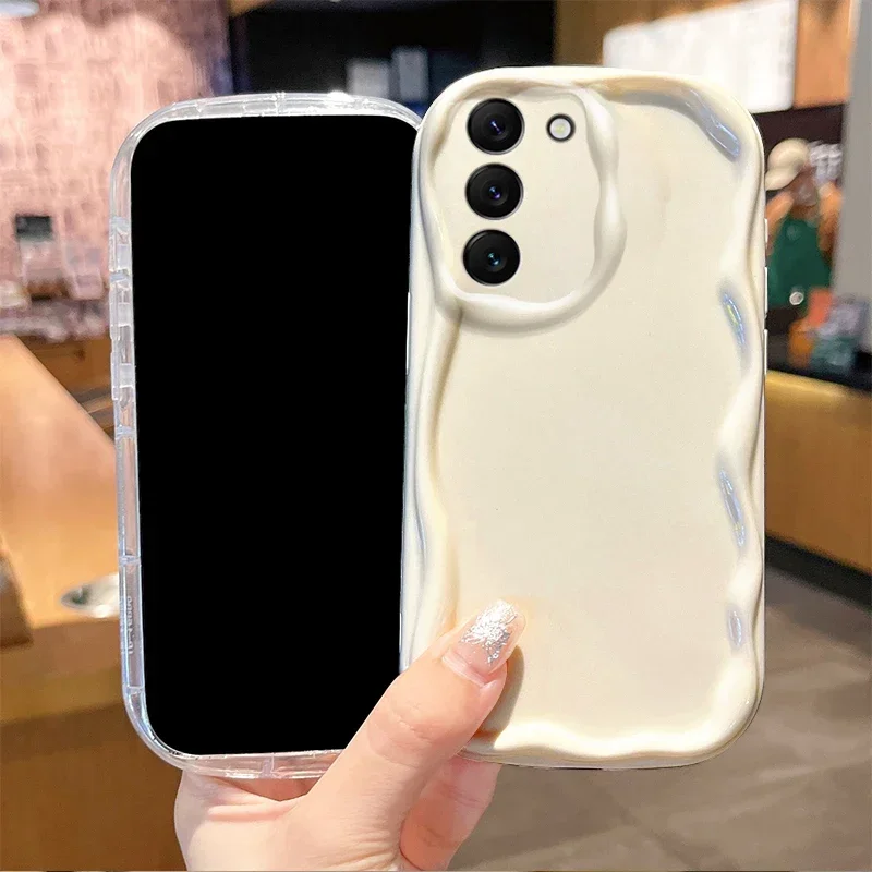 Classical Clear Wave Case for Samsung Galaxy S25 S24 S23 S22 S21 Ultra Plus S20 FE A73 A72 A71 A56 A55 A54 5G A52 A51 4G Cover - náhled 3