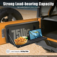 Tailgate Table, 75lb Capacity Foldable Dining Tray with Drain Holes (24.7x12.3\