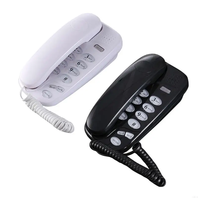 G8TA Multifunctional Wall Phone Desktop Telephone with and Re-Dial Functions