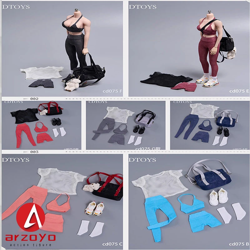 IN STOCK  cdtoys cd075 1/6 Female Yoga Suit Sports Wear Clothes Model Fit 12'' Soldier Action Figure Body Dolls