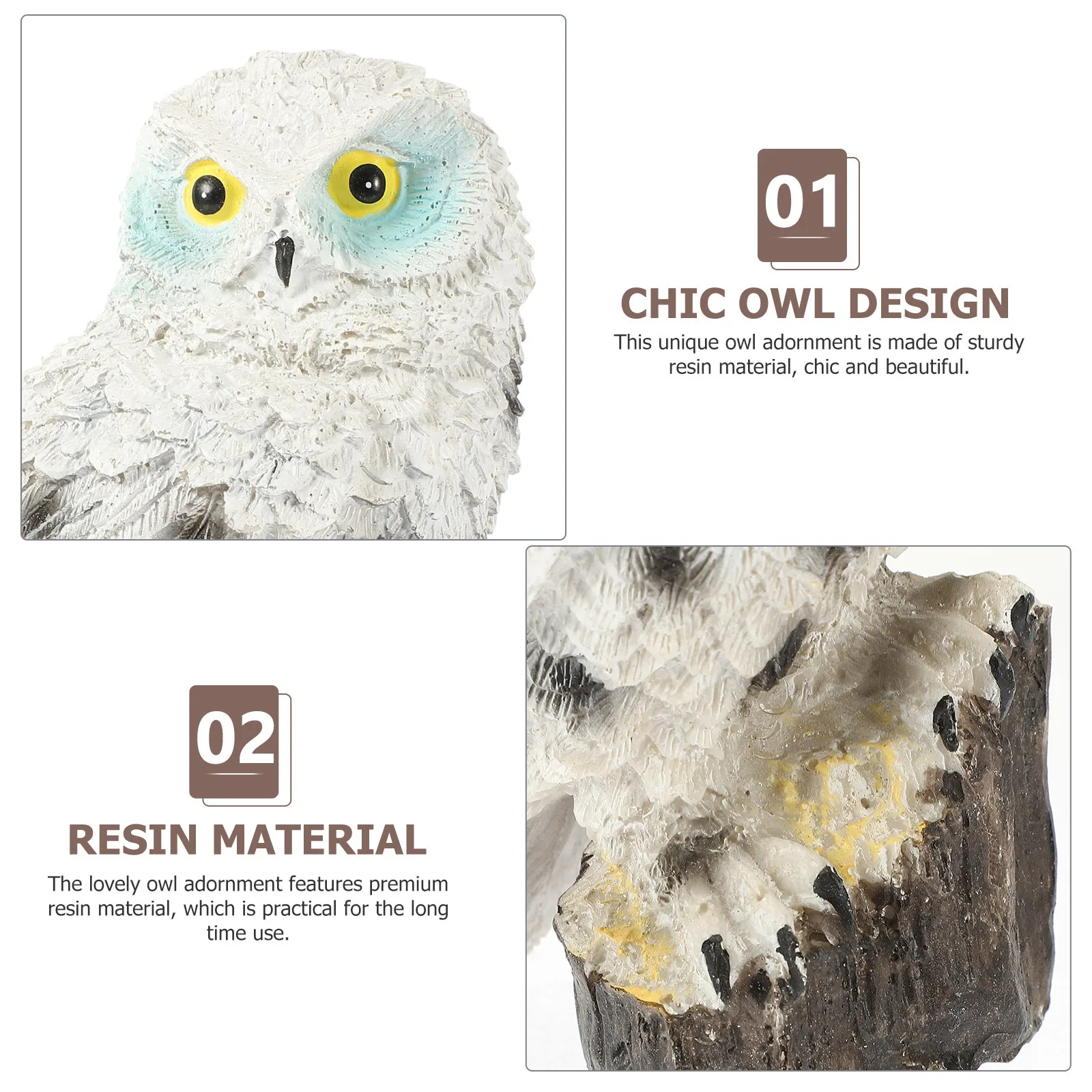 الراتنج البومة تمثال حديقة النحت الديكور في الهواء الطلق المشهد زخرفة الزخرفية البومة الزينة حديقة النحت #1