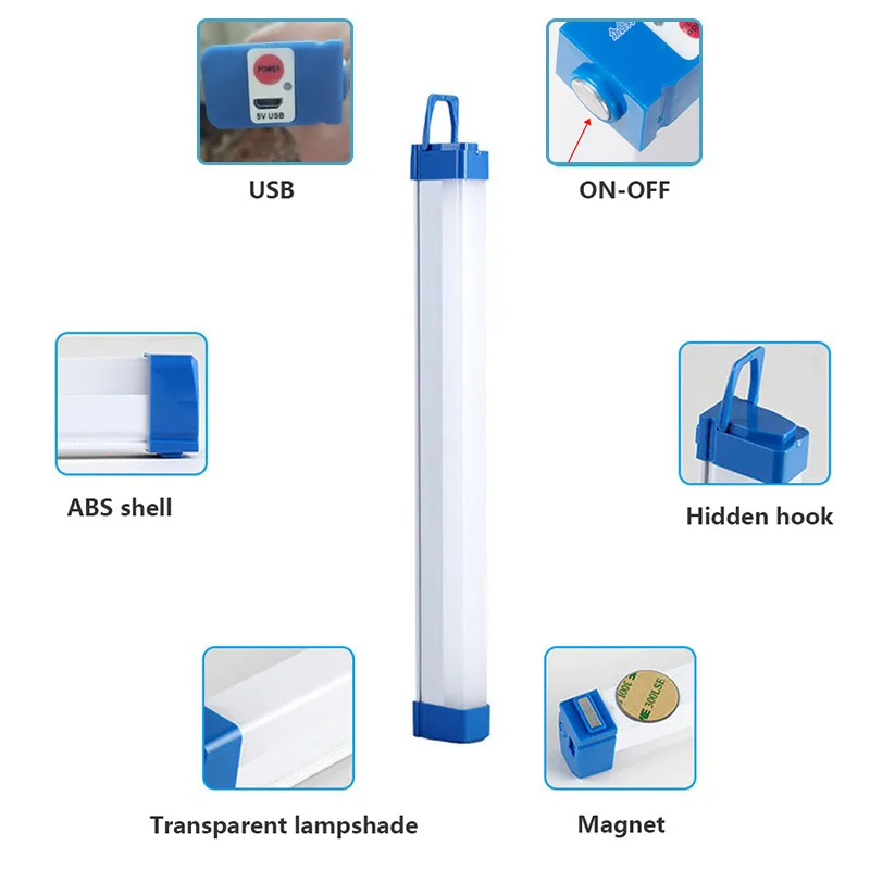 USB, Novo, ao ar livre, Camping, Lâmpadas para Casa, Falha de Energia, Luz de Trabalho, DC 5V, 30W, 60W, 80W