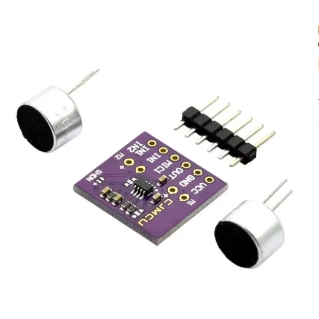 MAX9813H microphone amplifier fixed gain integrated bias module