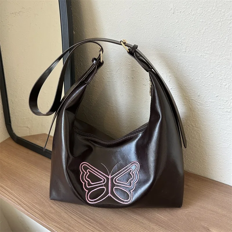 Bolso cruzado de gran capacidad, bolsa de hombro informal y sencilla, a la moda, para invierno