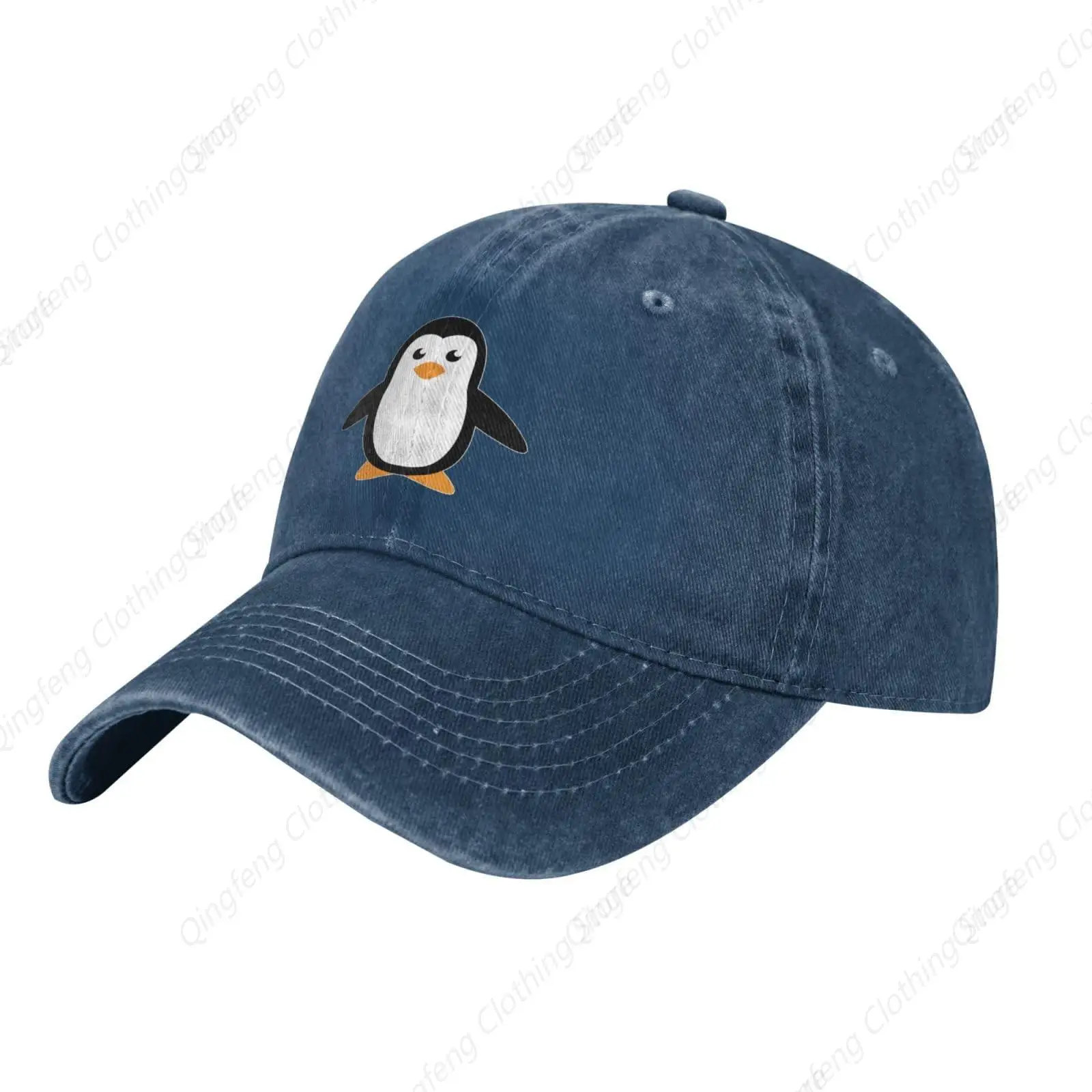 

Cowboy Hat Trucker Gift Adjustable Buckle Closure Cute Penguins Sunhat Unisex Navy Blue