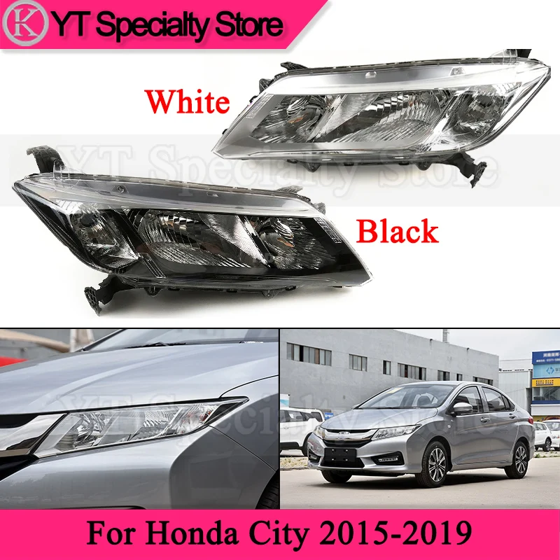

Kamshing Front Bumper Headlight For Honda City 2015-2019 Front Headlamp Head Lamp Head Light