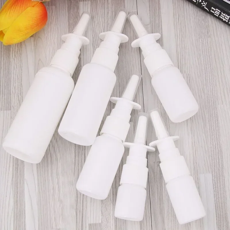 

10pcs Refillable Empty Plastic Nasal Spray Bottles 5/10/15/20/30ml Pump Sprayer Mist Nose Spray Packaging