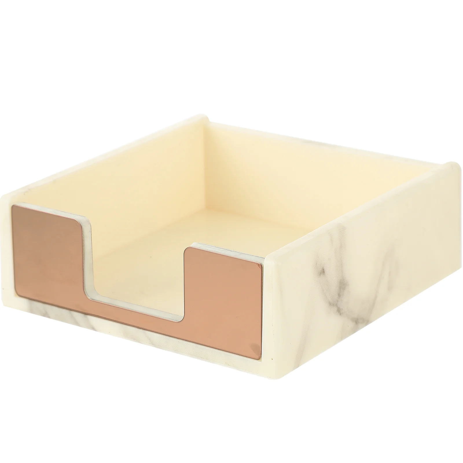 

Marble Design Memo Pad Holder Compact Desktop Notepad Organizer Storage Box for Office Home School Use Elegant Note Pads