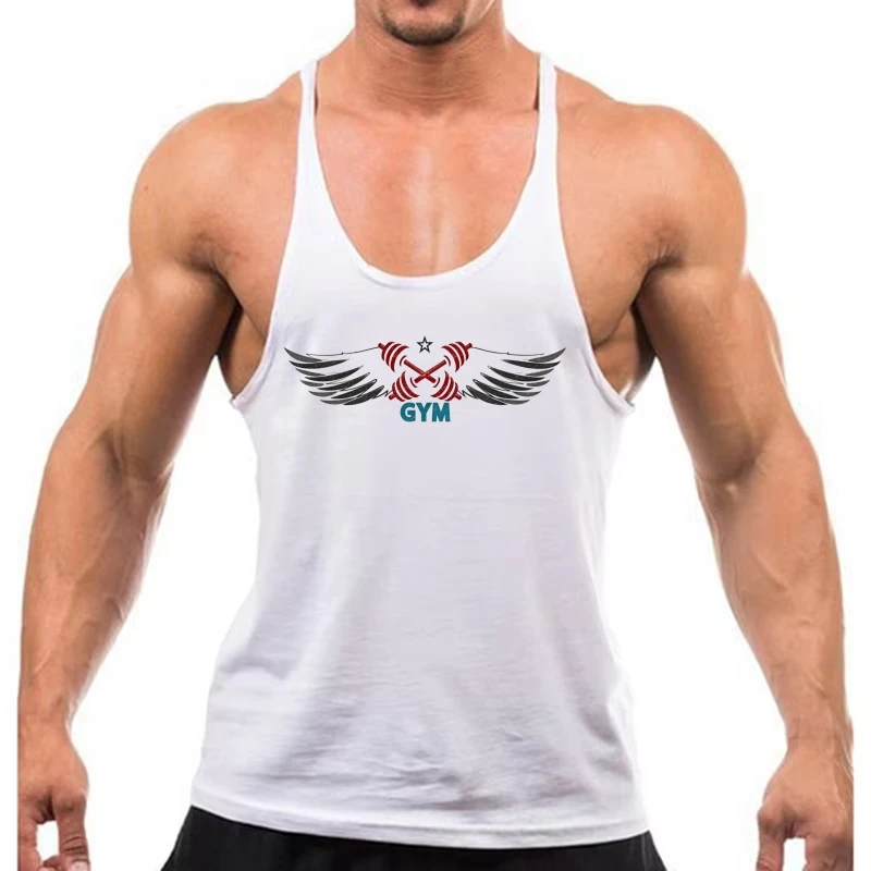 

New Bodybuilding Gym Vest Men Cotton Sleeveless Tank Top Focus Fitness Muscle Building Training Workout Undershirt