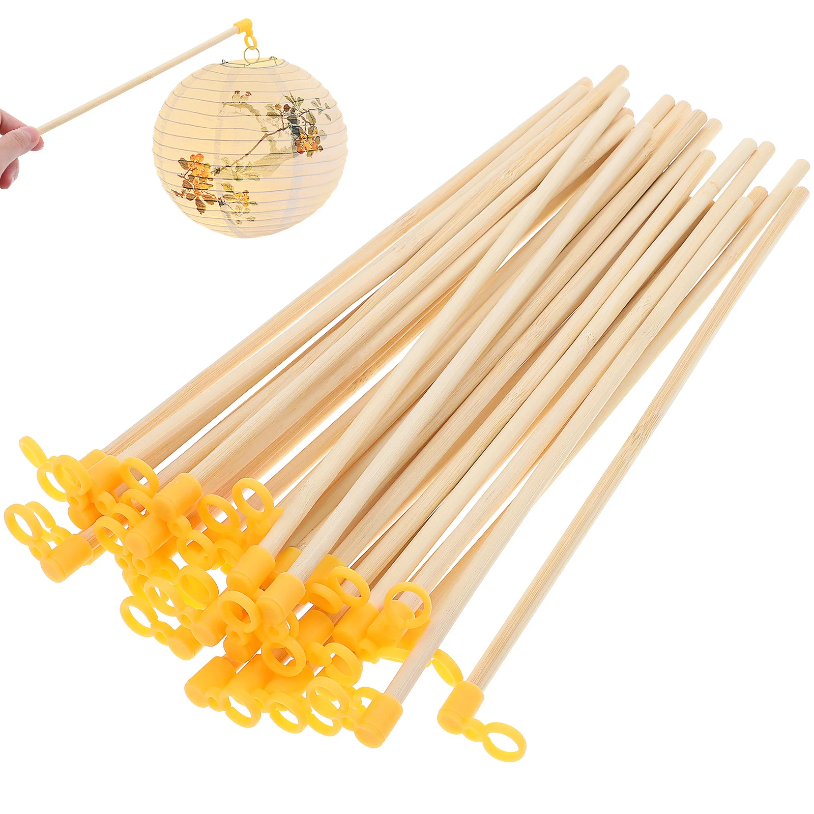 35Pcs Lantern Sticks Wood Craft Handles Compact Lightweight for Paper Lantern Making Festival Decoration Supplies