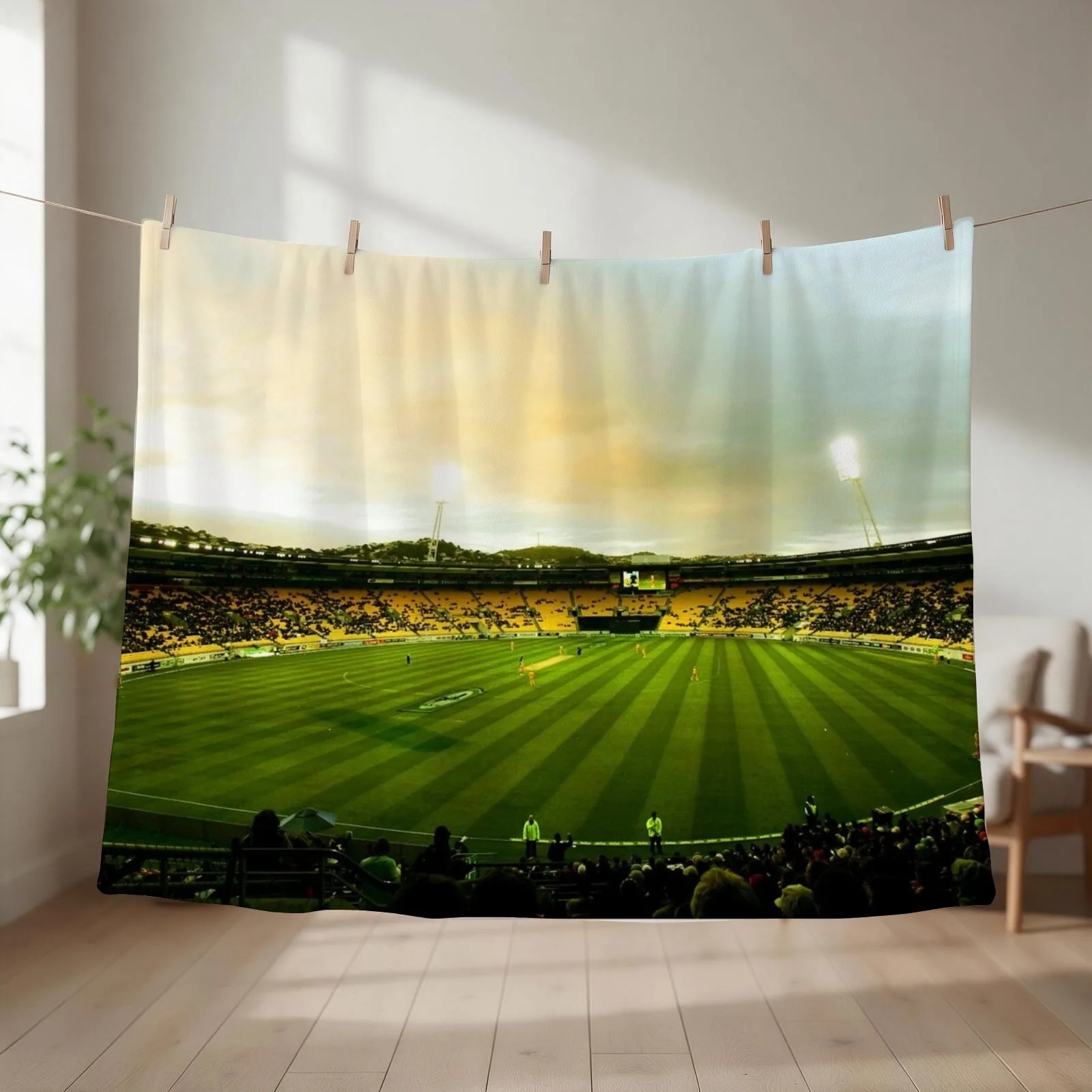 New Cricket ground Throw Blanket couch cozy soft plush fuzzy picnic outdoor blanket