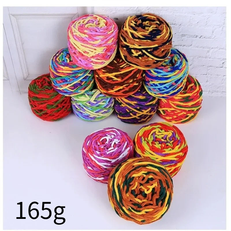 

165g Dyed Ice Yarn, Soft Coarse Yarn, Woven Material Crochet Thread DIY Woven Scarf, Hat, Blanket, Slipper Glove Special Yarn