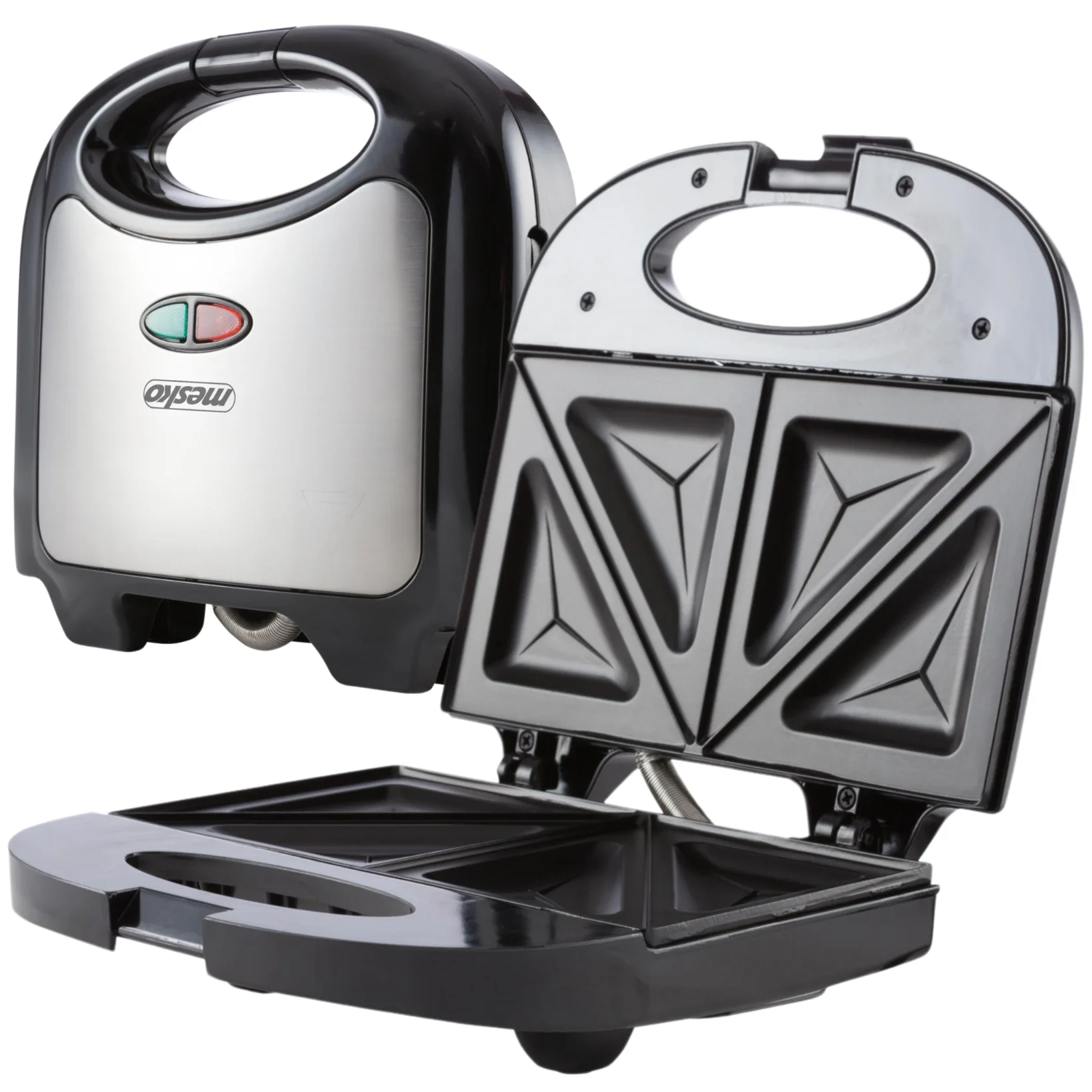 Sandwich-sandwichmaker, antiaanbaklaag, 850 W, niet-beschermende handgreep, verticale opslag