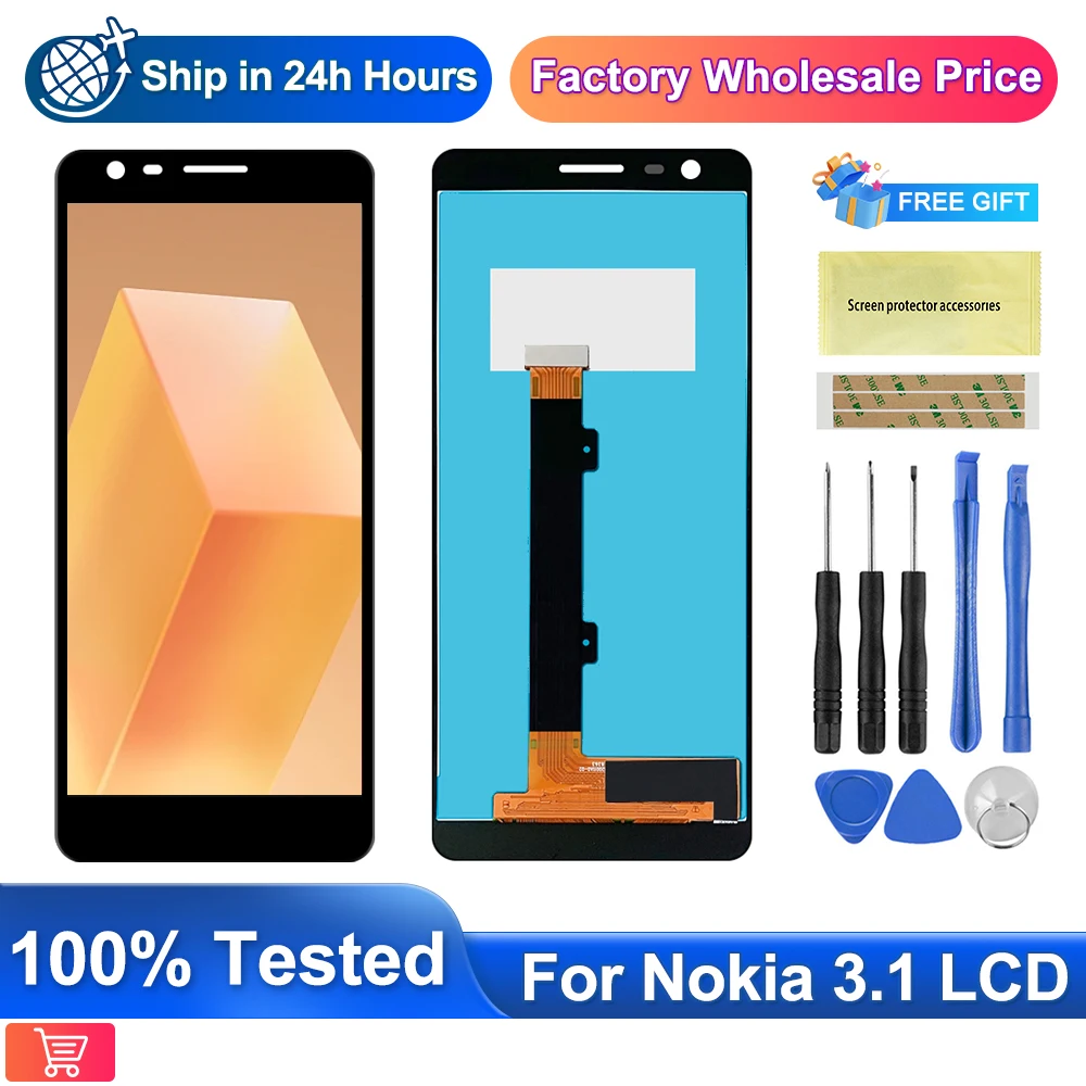 Brand new 5.2'' For Nokia 3.1 LCD Display Touch Screen With Frame Replacement For Nokia 3.1 TA-1049 TA-1057 TA-1063 TA-1070 LCD.