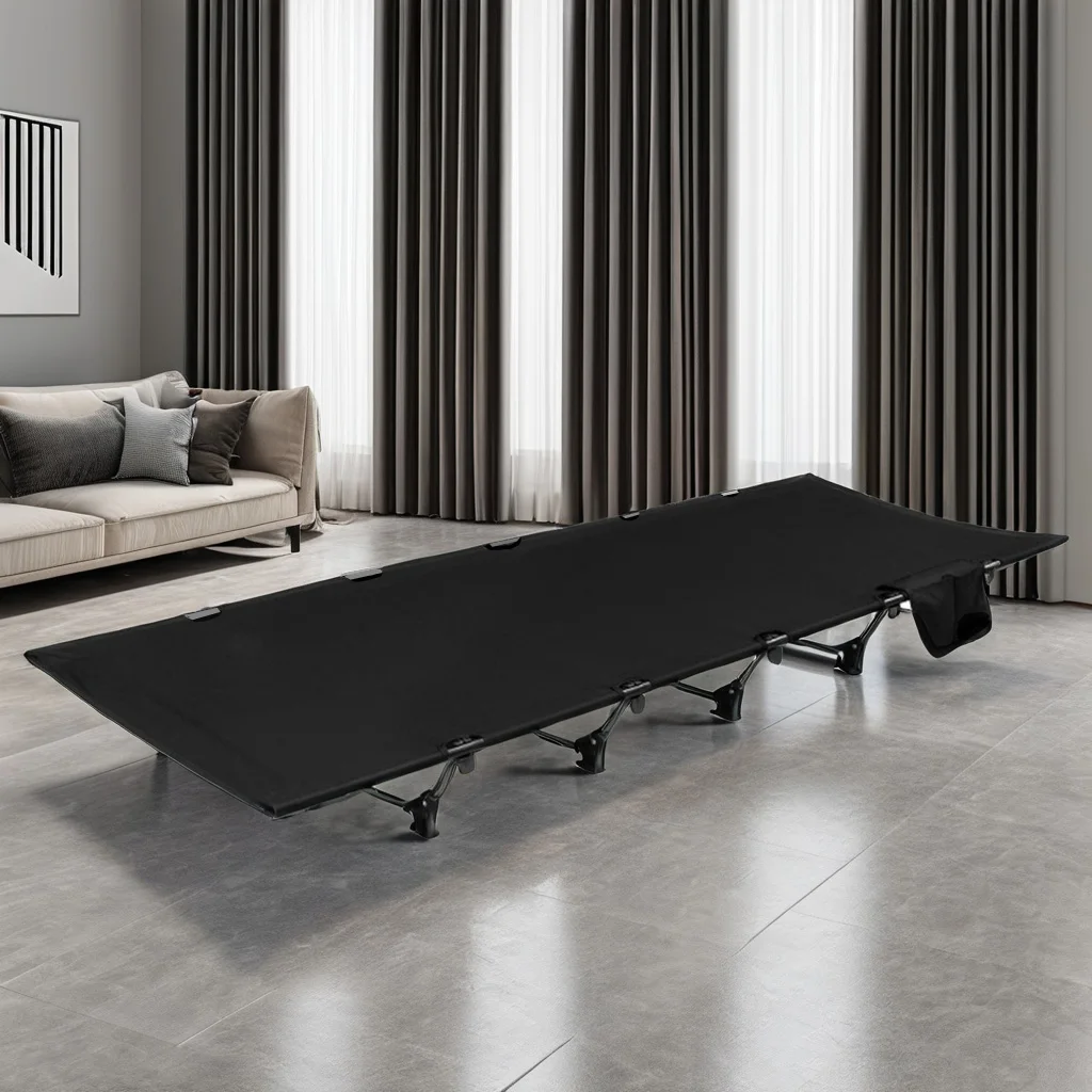 

Best Selling Aluminum Frame Camping Cot, Portable Foldable Bed for Outdoor Sports & Emergency