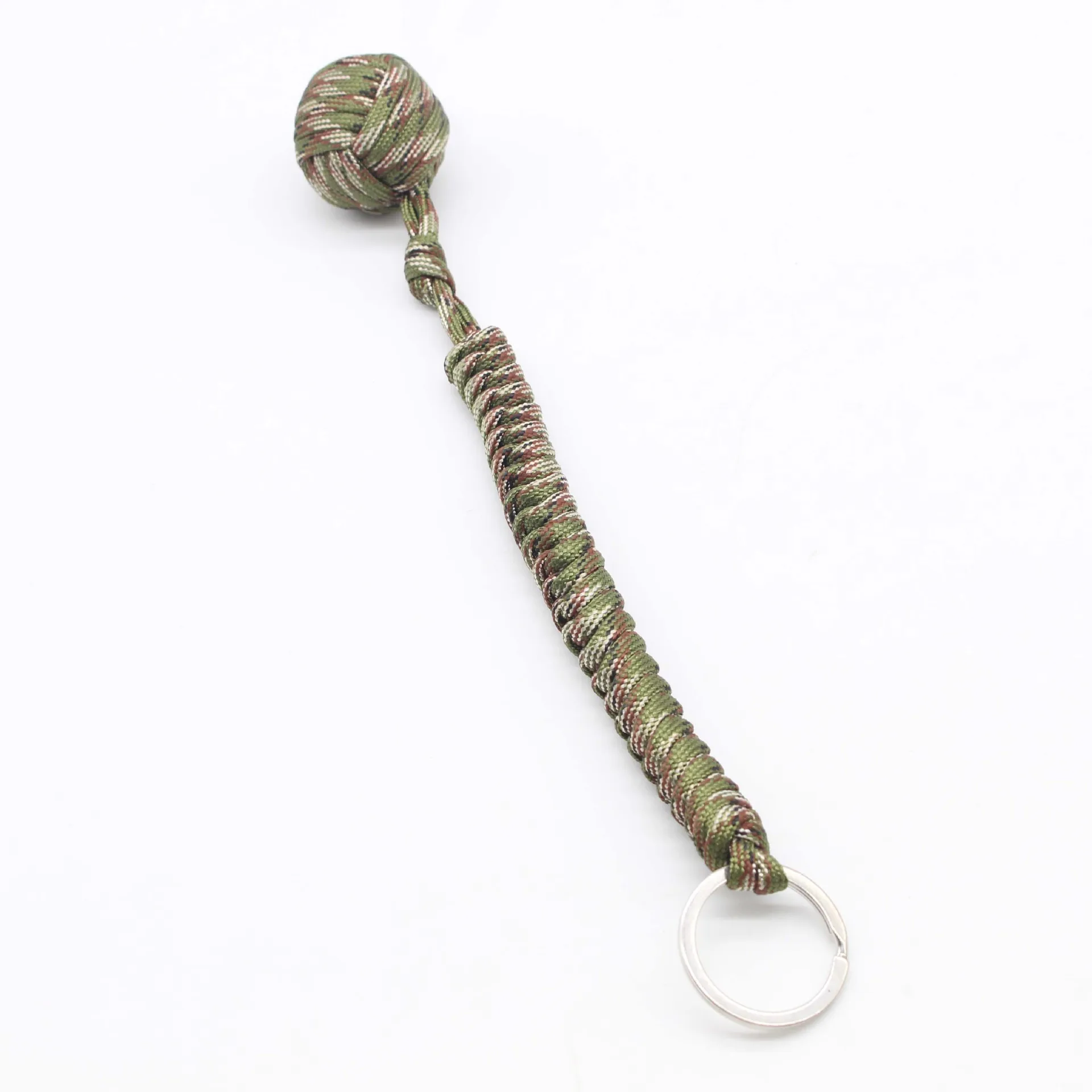 ZK30  Outdoor Self-Defense Umbrella Rope,Monkey Fist Steel Ball Paracord Survival Key Chain Outdoor Safety Protection Accessorie