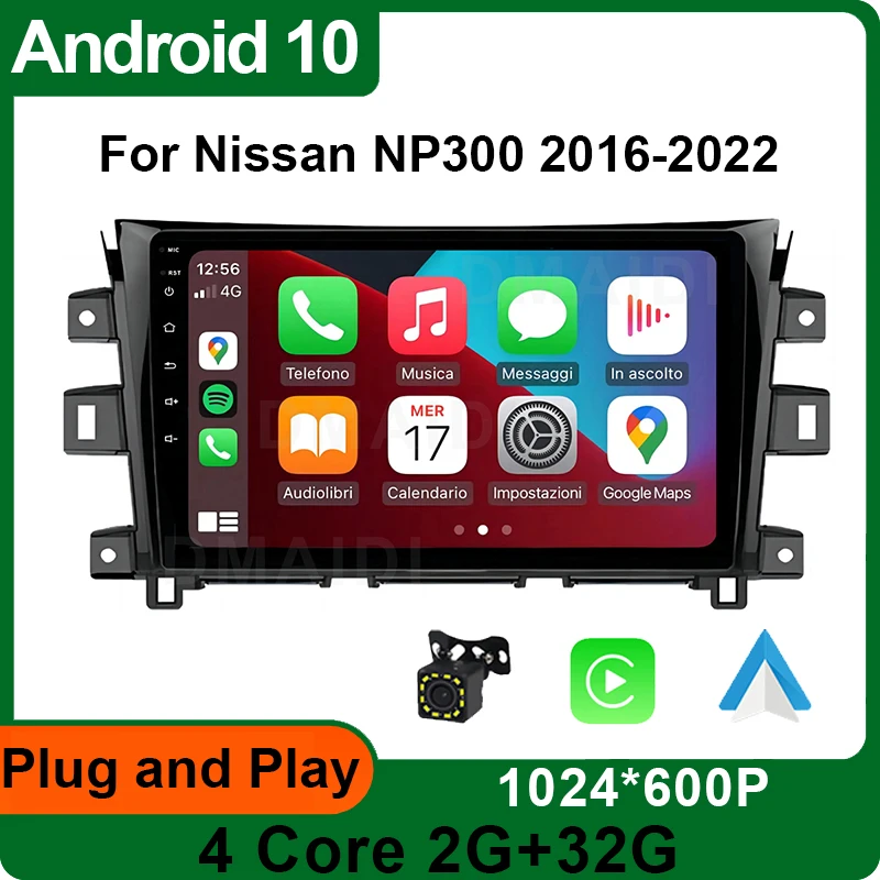 

Android 10 Car DVD Player For Nissan Navara Frontier NP300 2016 - 2022 Radio Multimedia Video Navigation GPS Carplay Auto WIFI